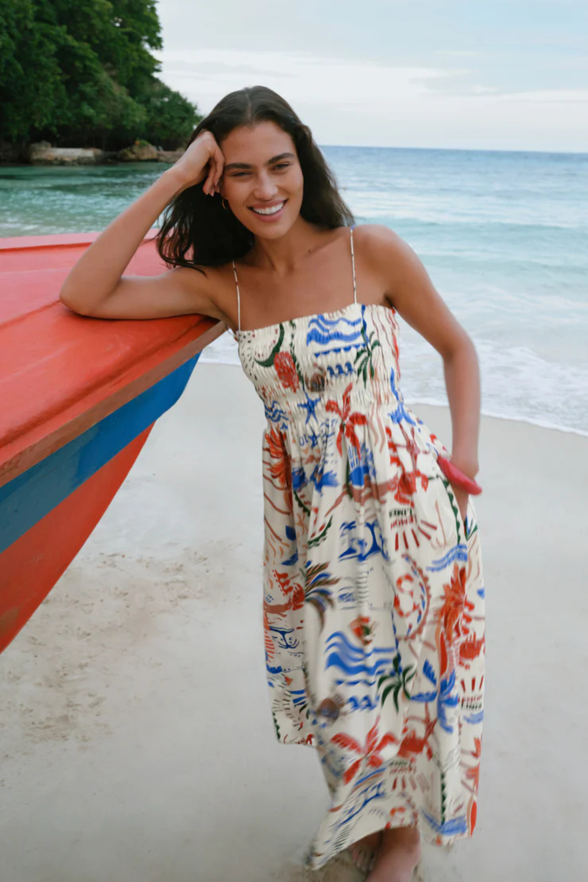 Z Supply Cornelia Getaway Midi Dress Multi / S