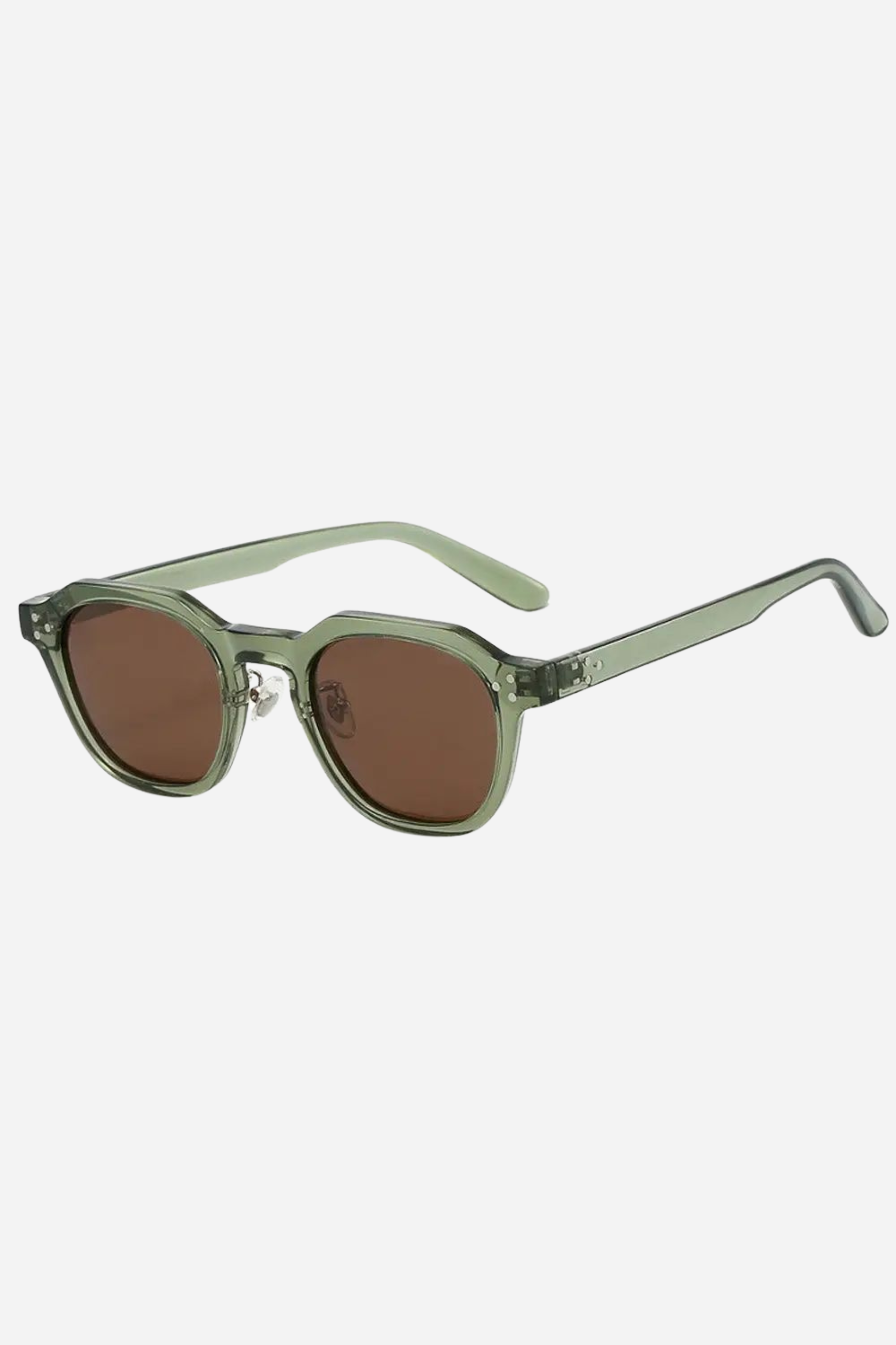 Retro Round Sunglasses - Olive