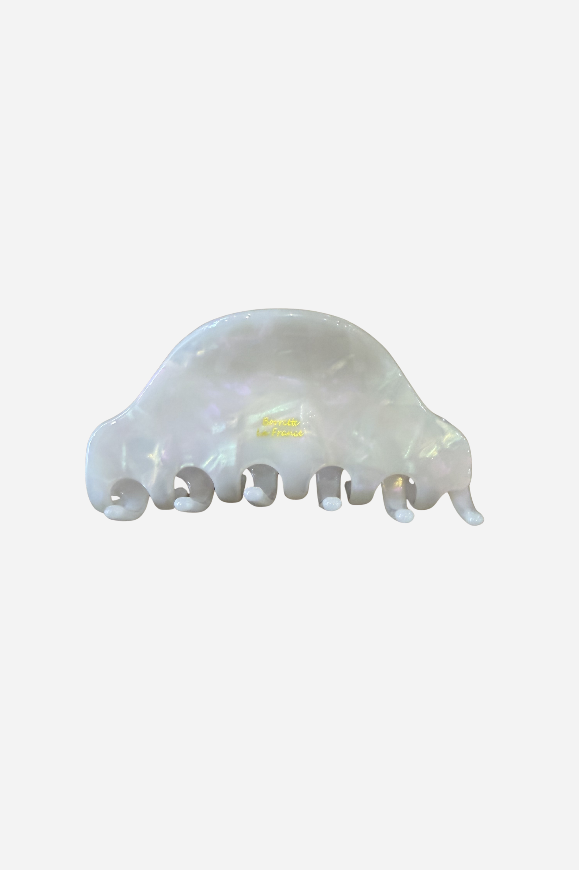 Marble Claw Clip - White