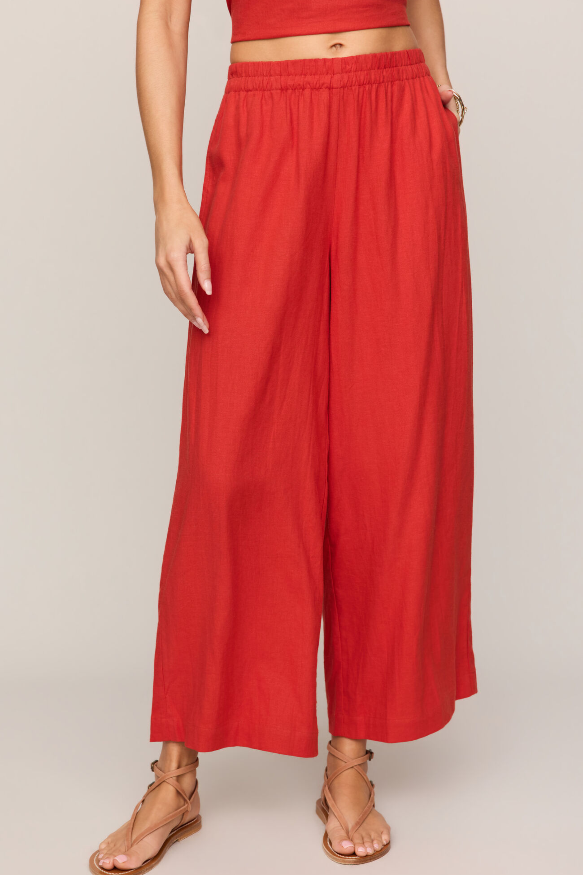 Z Supply Scout Linen Pant - Chili Pepper