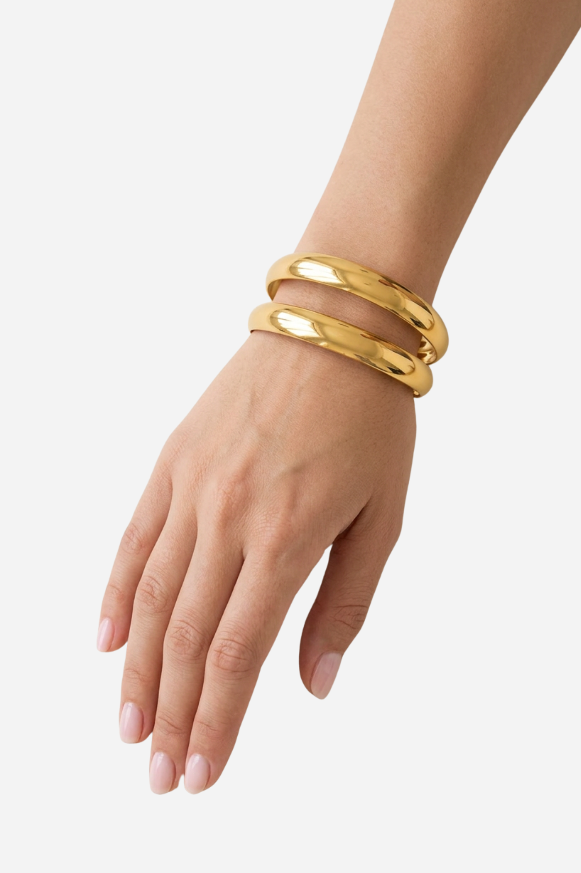 18K Double Banded Cuff Bracelet