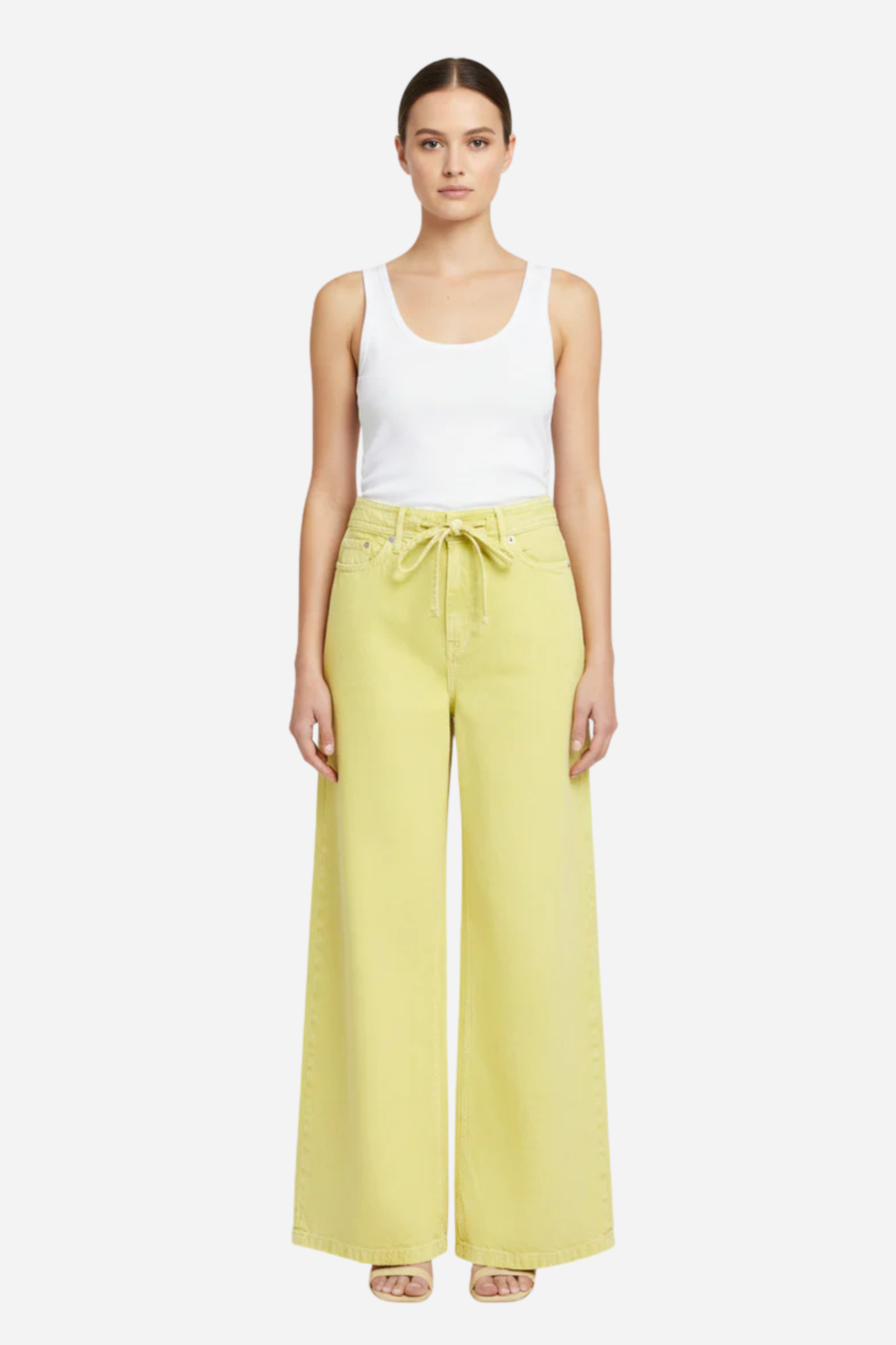 Lily Wide Leg Jeans - Green