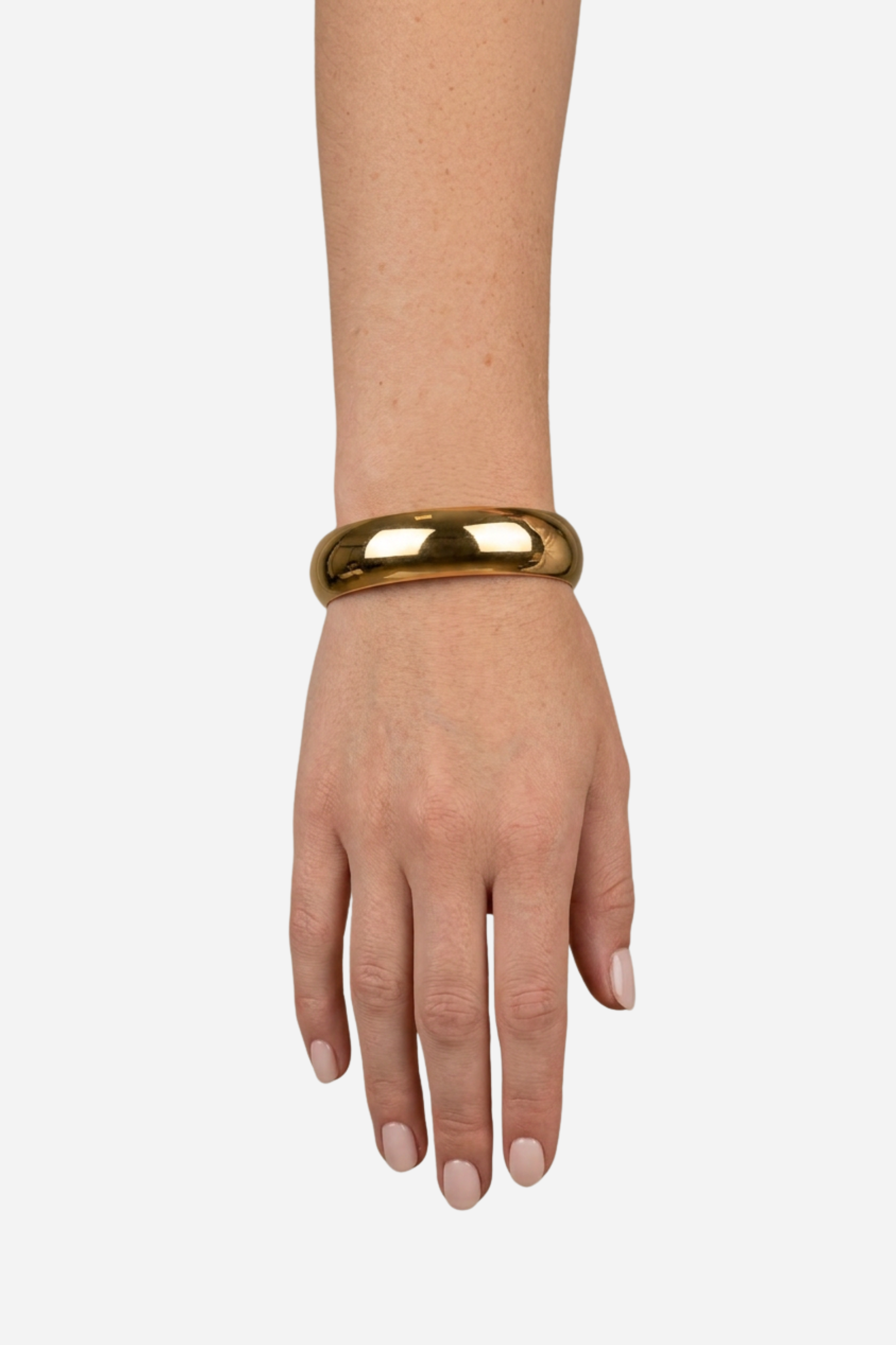 18K Plain Gold Bangle Bracelet