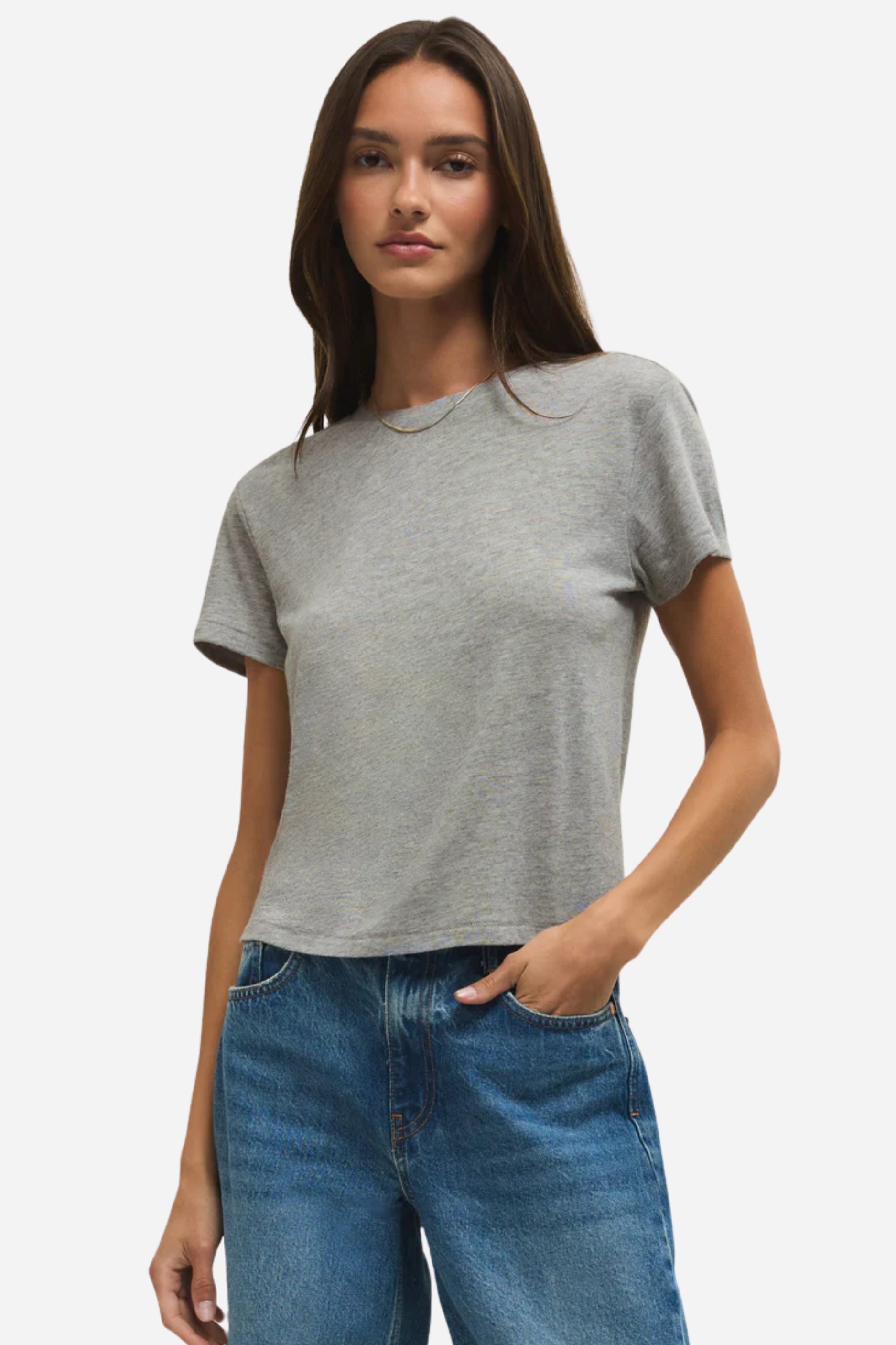 Z Supply Tourist Tee - Heather Grey