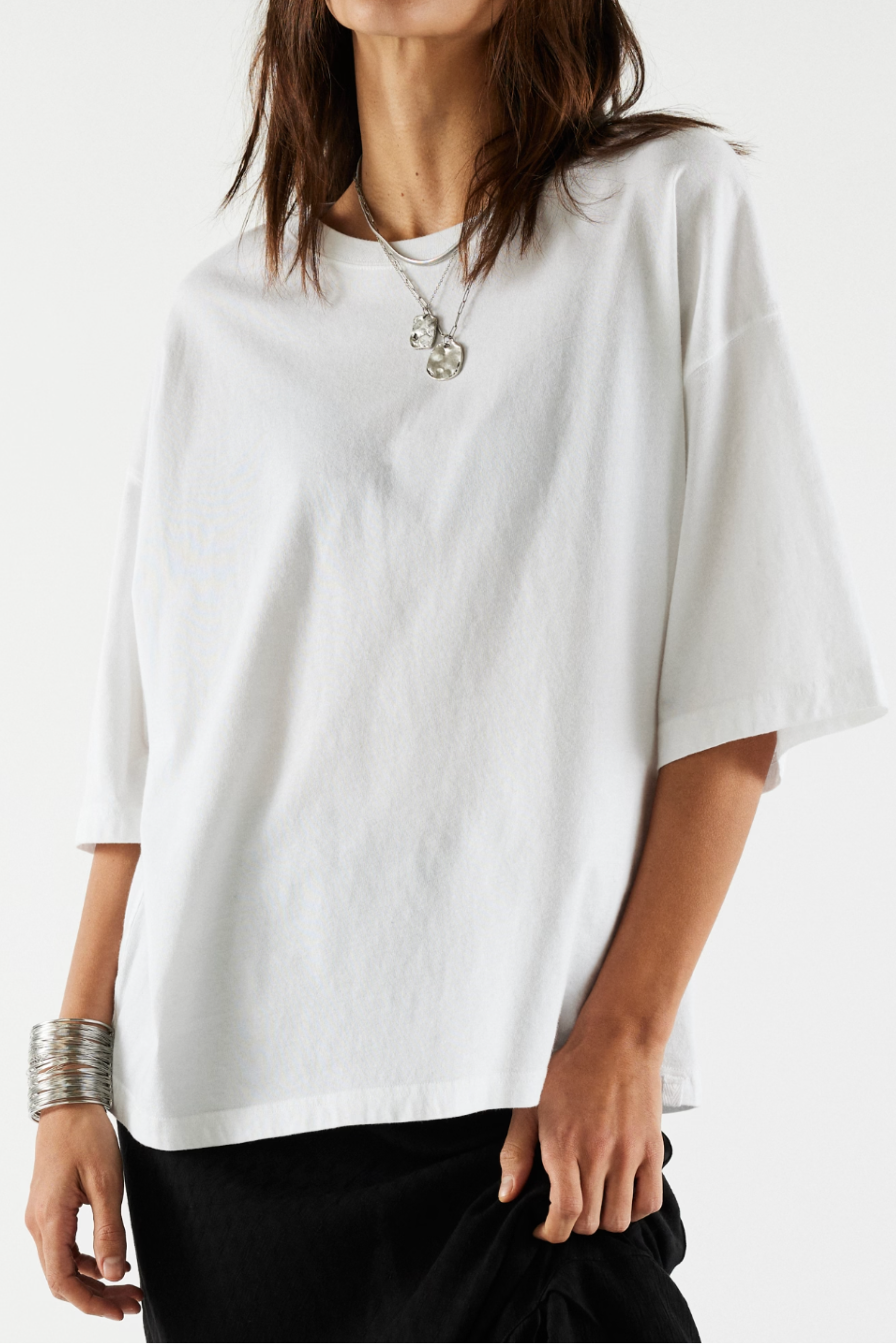 Free People - Perfect Oversized Tee - White