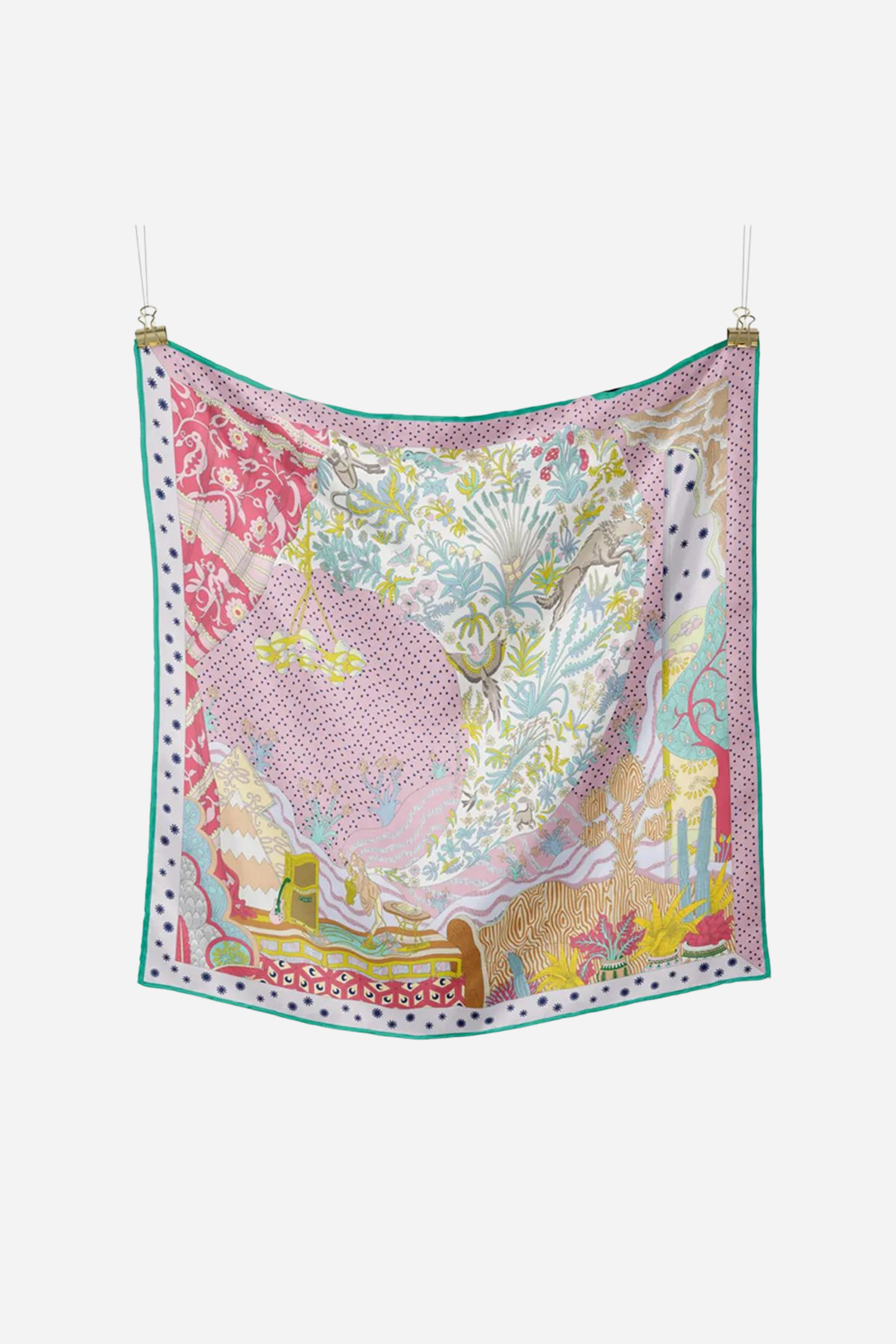 Silky Square Scarf - Pink