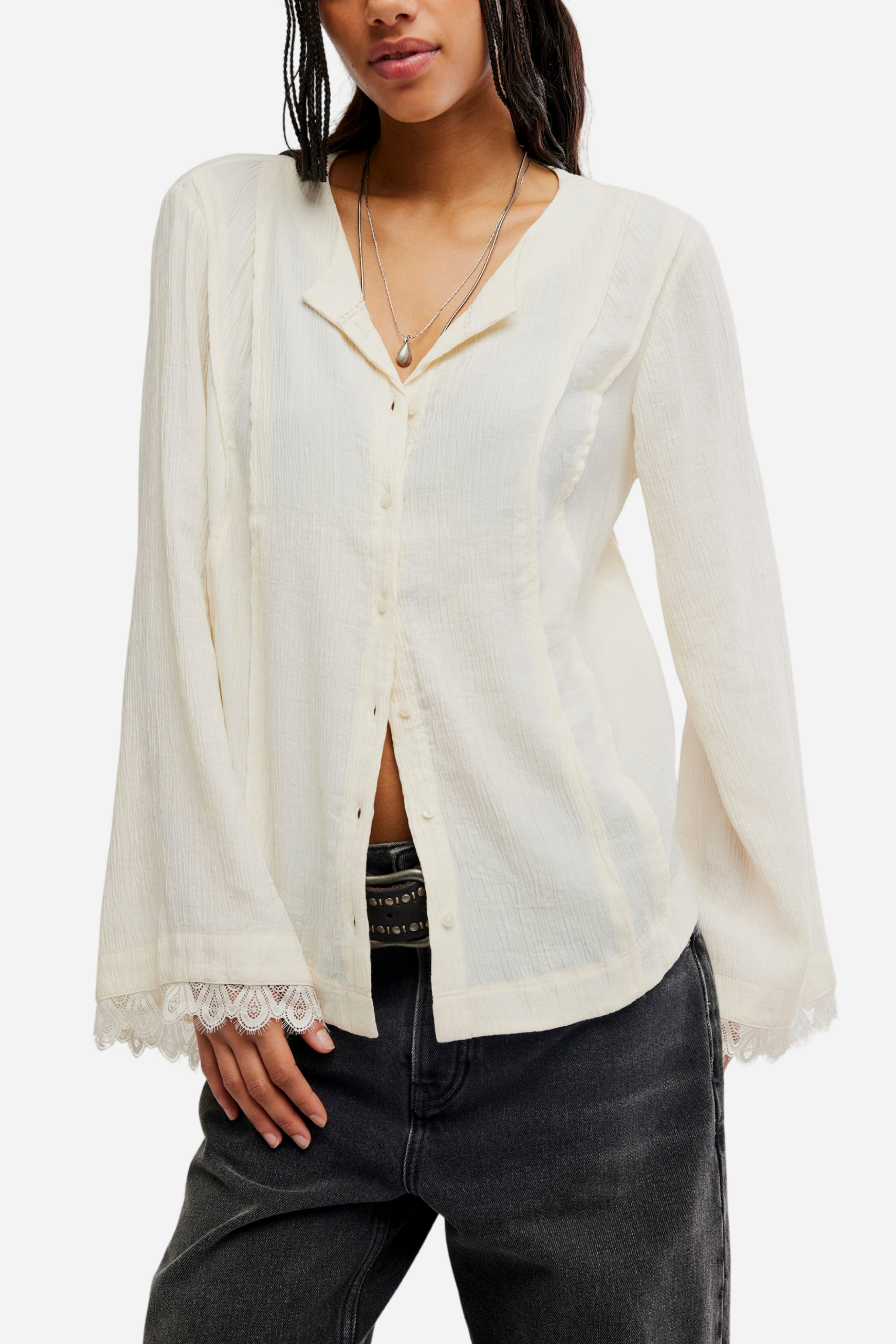 Free People - Donni Blouse - Tofu