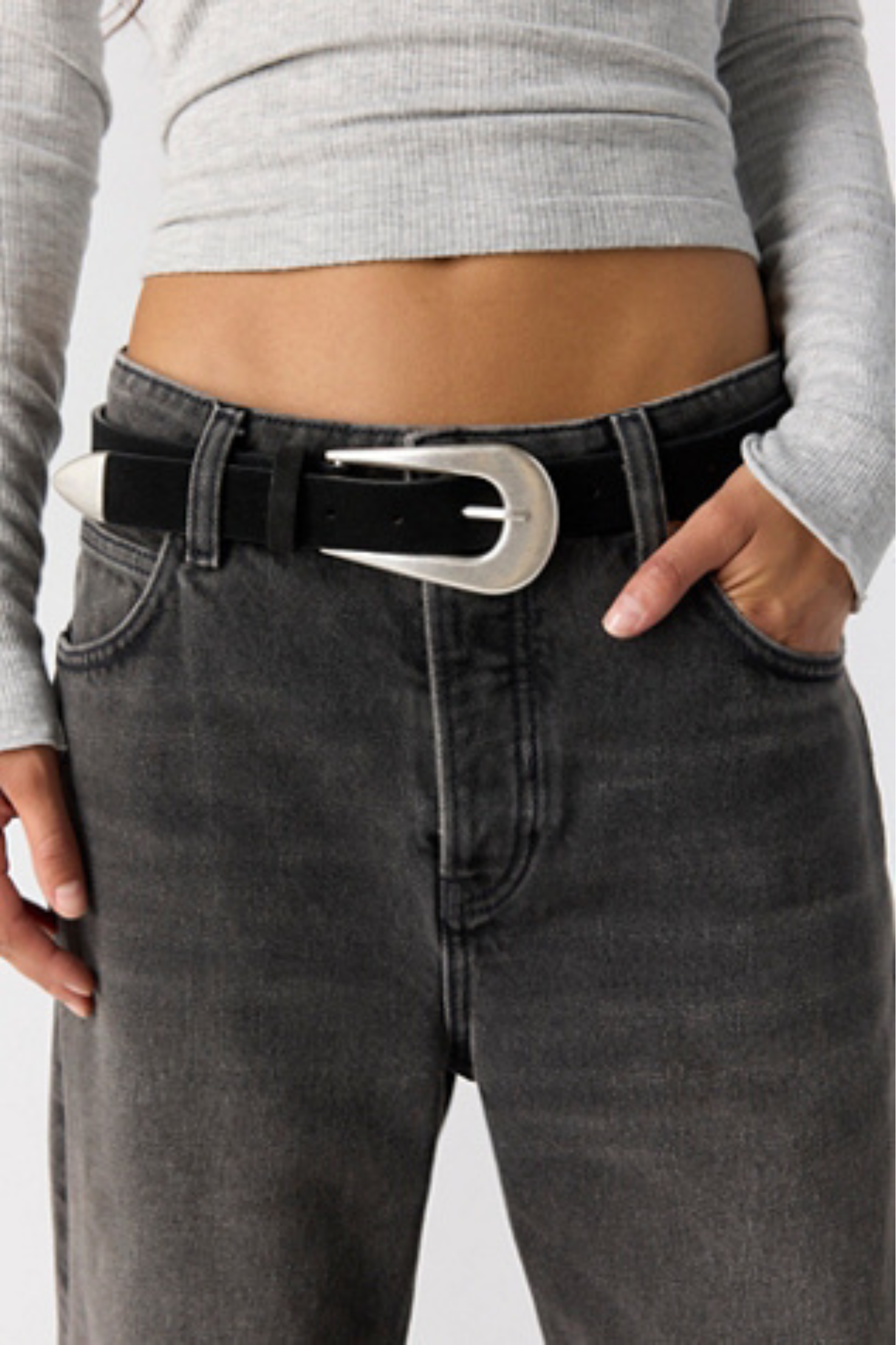 Free People - Cannon Suede Belt - Black