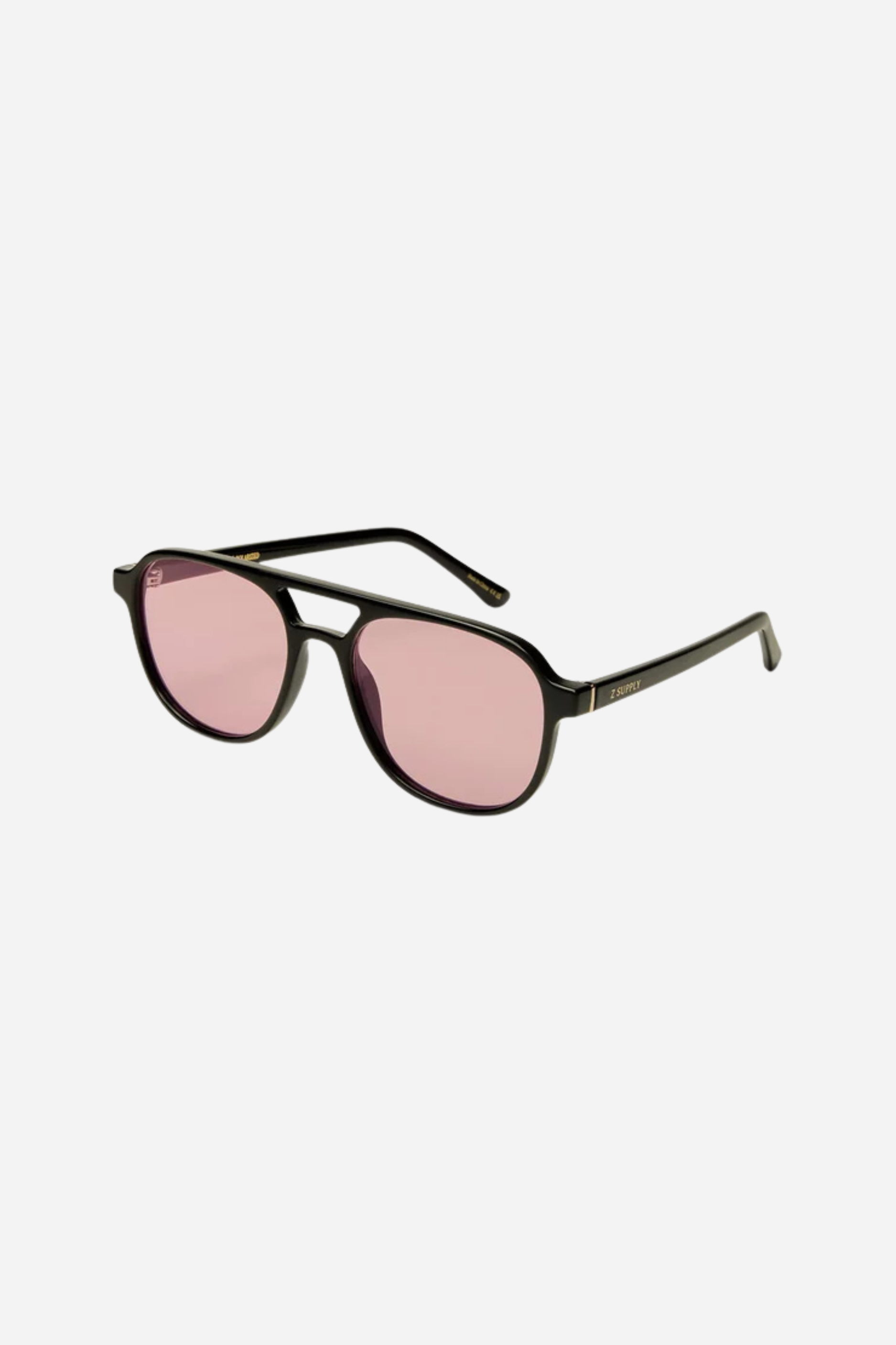 Z Supply - Tourist Sunglasses - Polished Black Pink