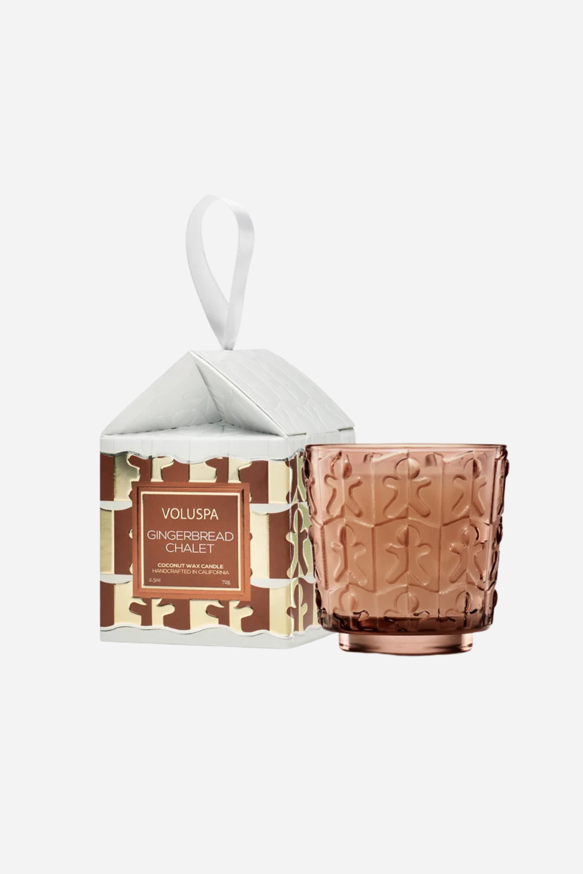 Voluspa Boxed Pedestal Ornament Candle - Gingerbread Chalet