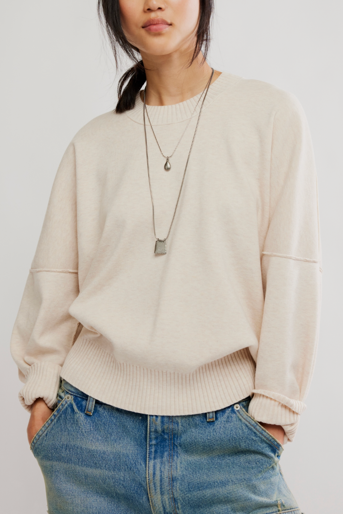Free People - Alma Pullover - Marshmellow Heather