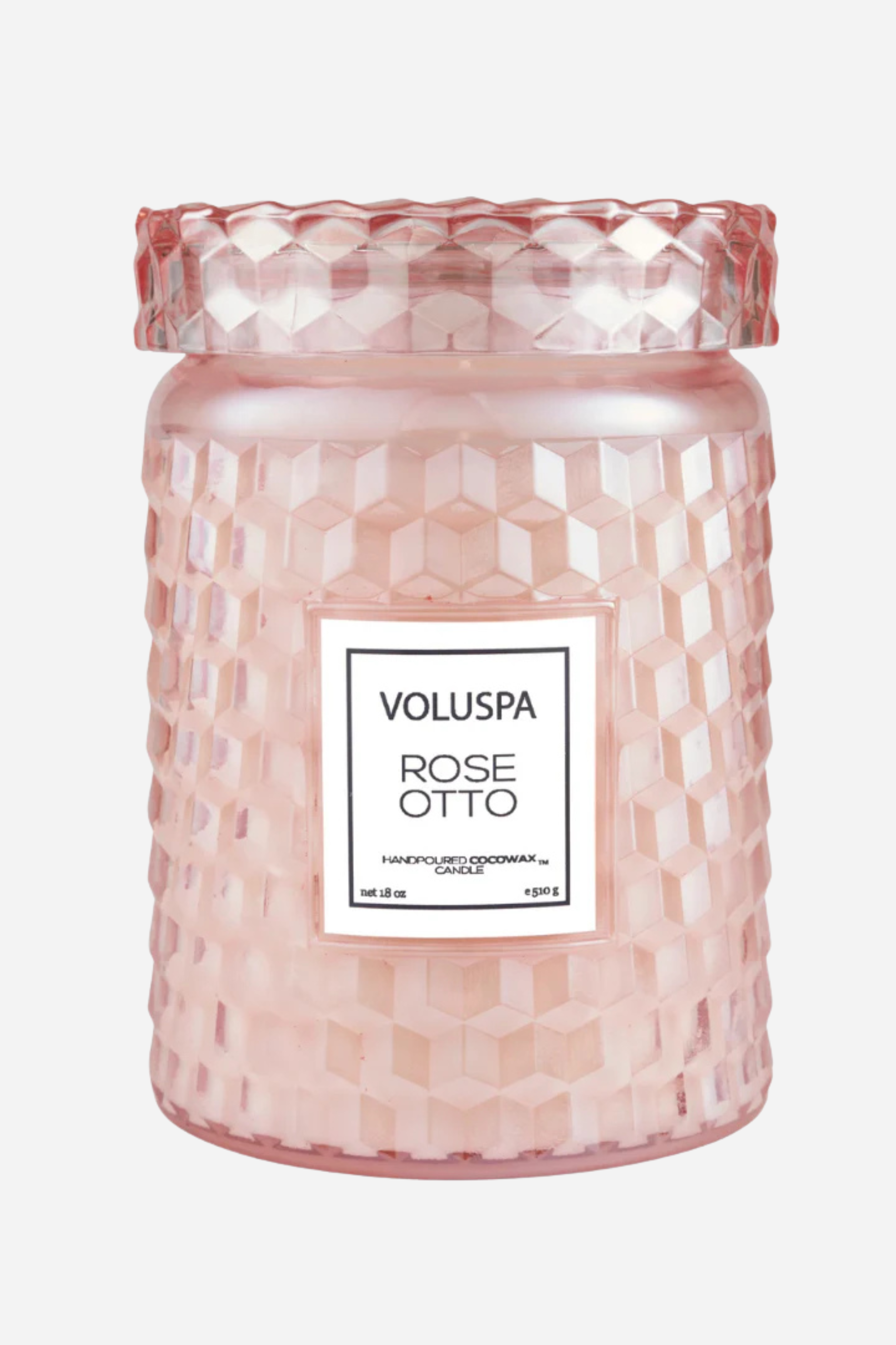 Voluspa Large Glass Jar Candle - 18 oz - ROSE OTTO