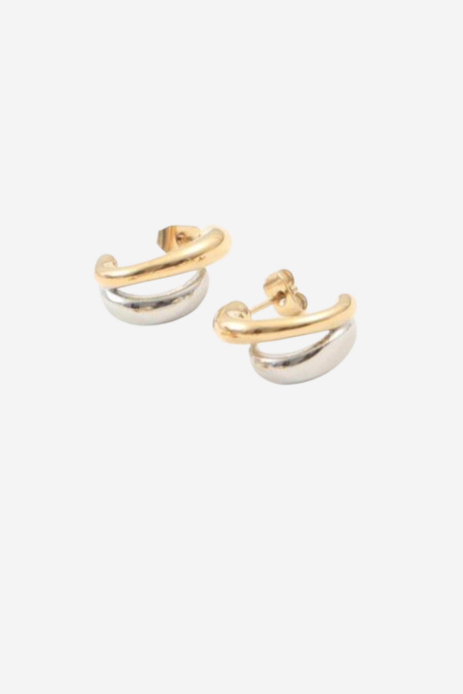 18K Riley Mixed Metal Earrings
