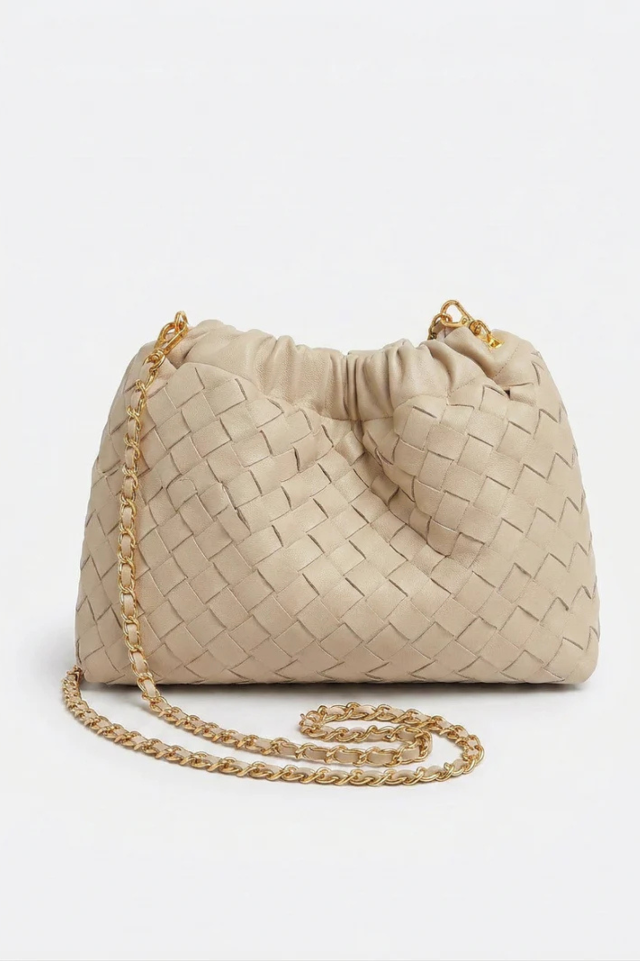 Cloud Woven Shoulder Bag - Sand