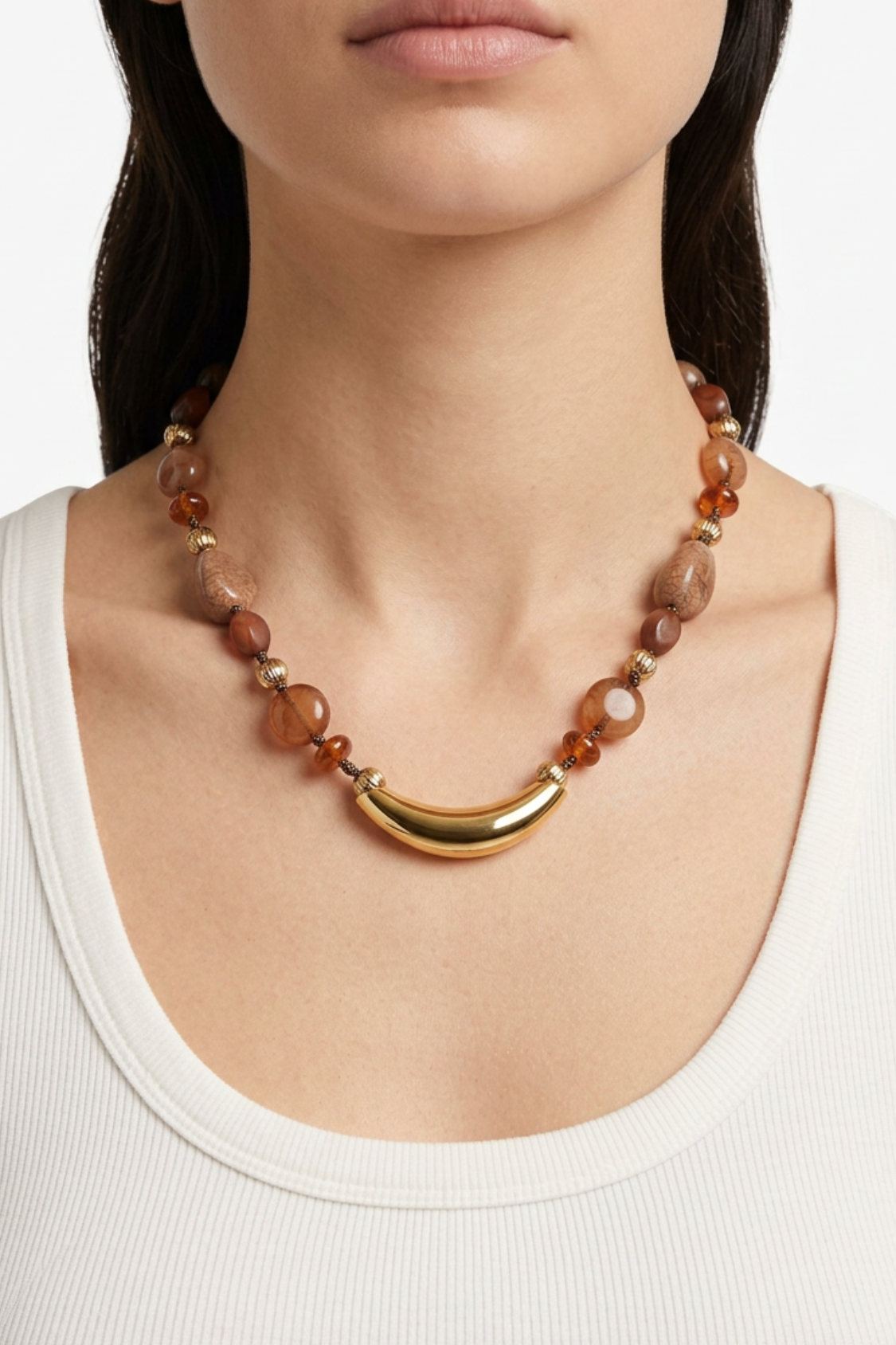 18K Quinn Beaded Statement Necklace