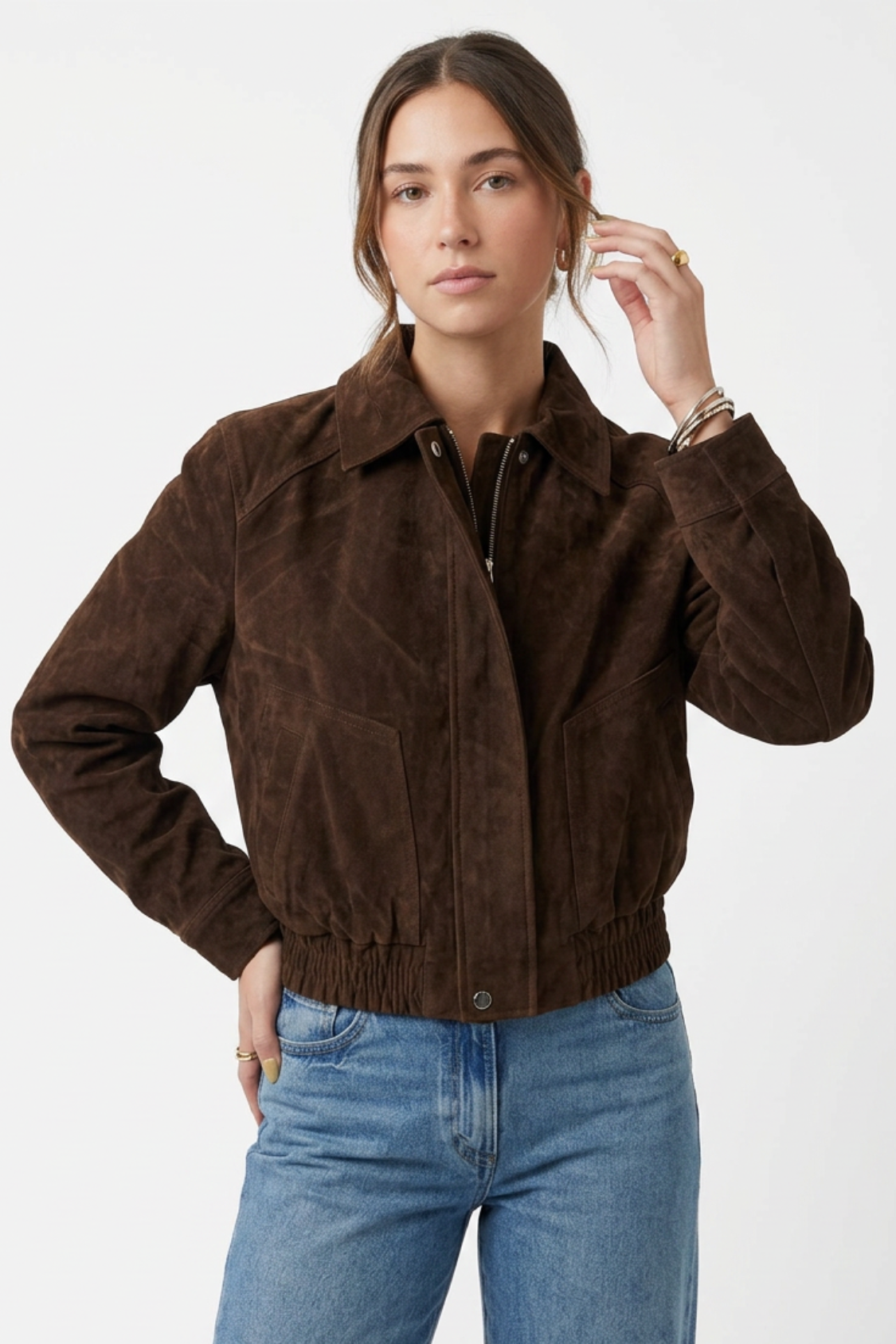 Taita Suede Jacket - Chocolate