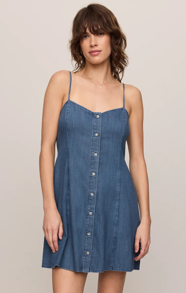 Z Supply Angel Eyes Denim Mini Dress