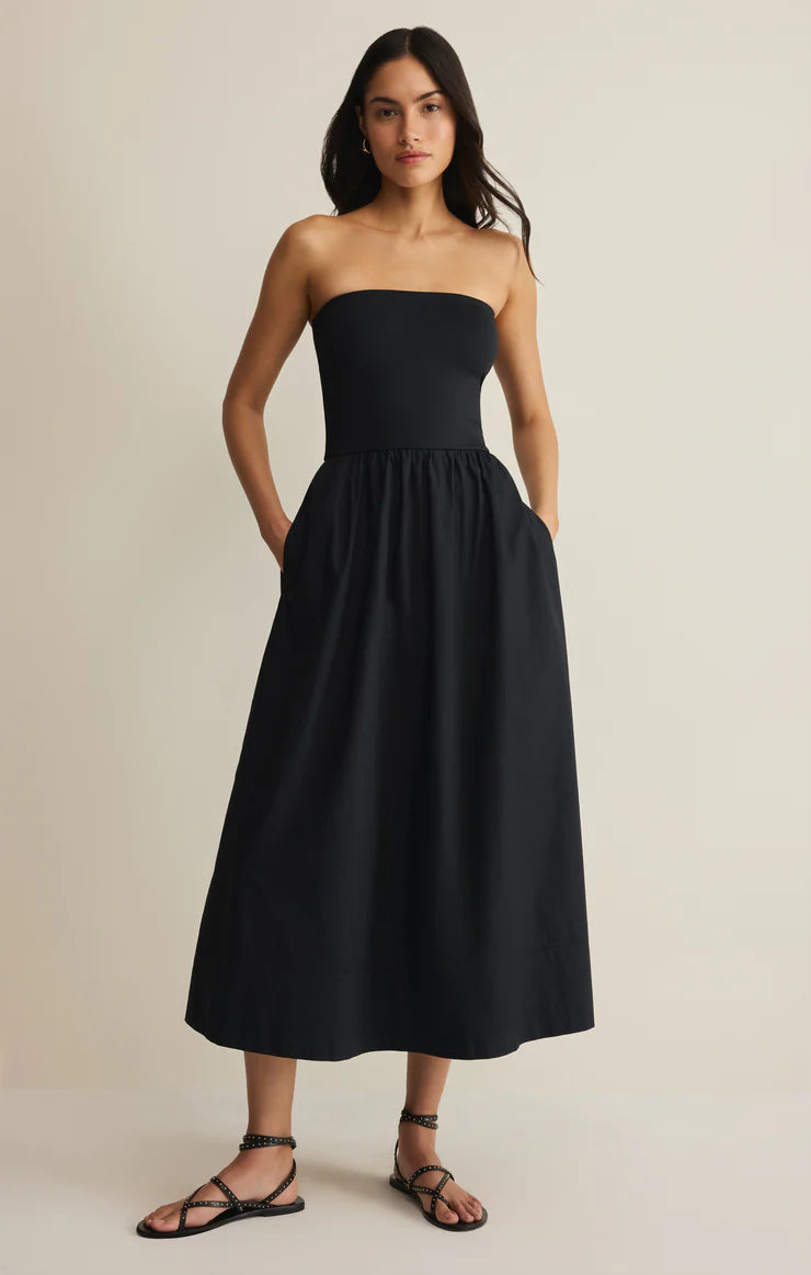 Z Supply Sunsought Strapless Midi Dress