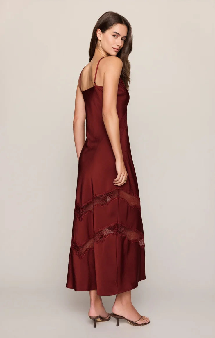 Z Supply - Bruna Lace Midi Dress - Velvet Rouge