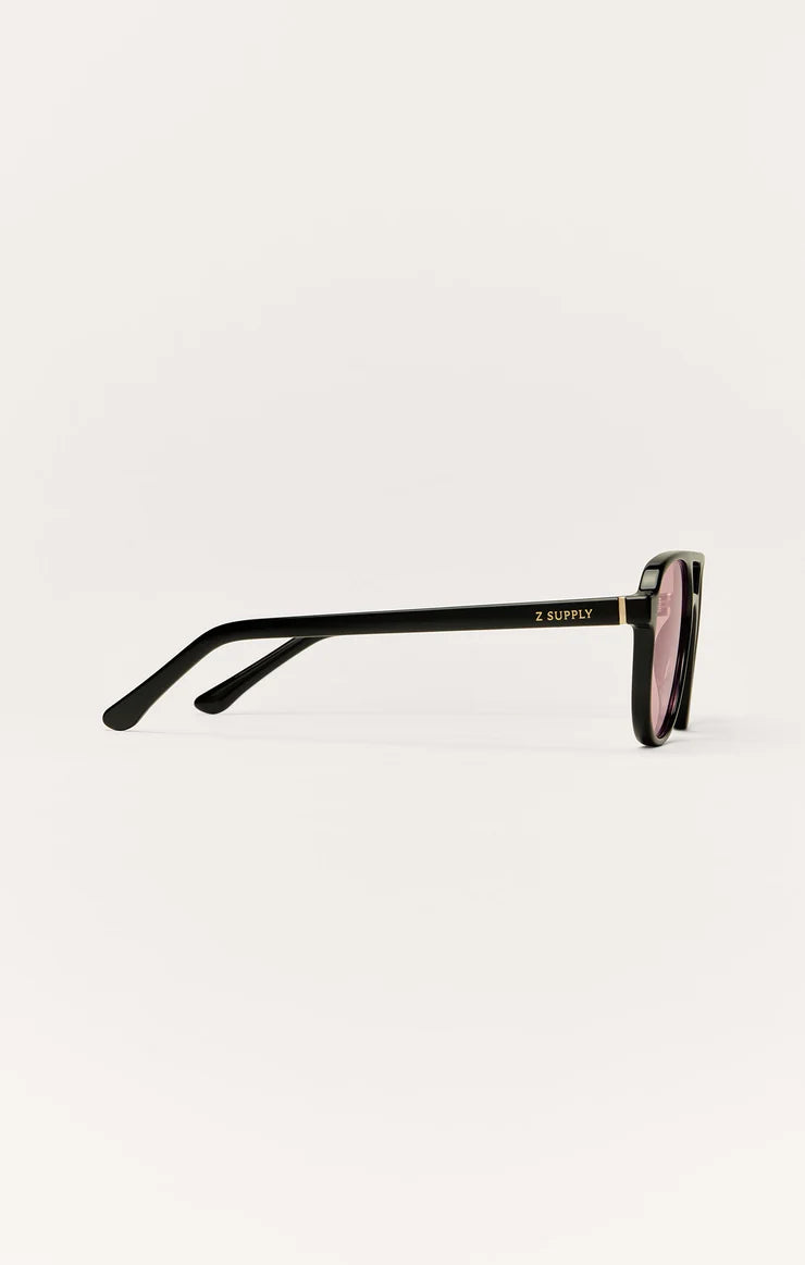 Z Supply - Tourist Sunglasses - Polished Black Pink