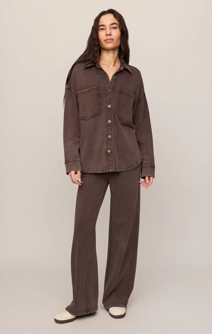 Z Supply - All Day Knit Jacket - Dark Chocolate