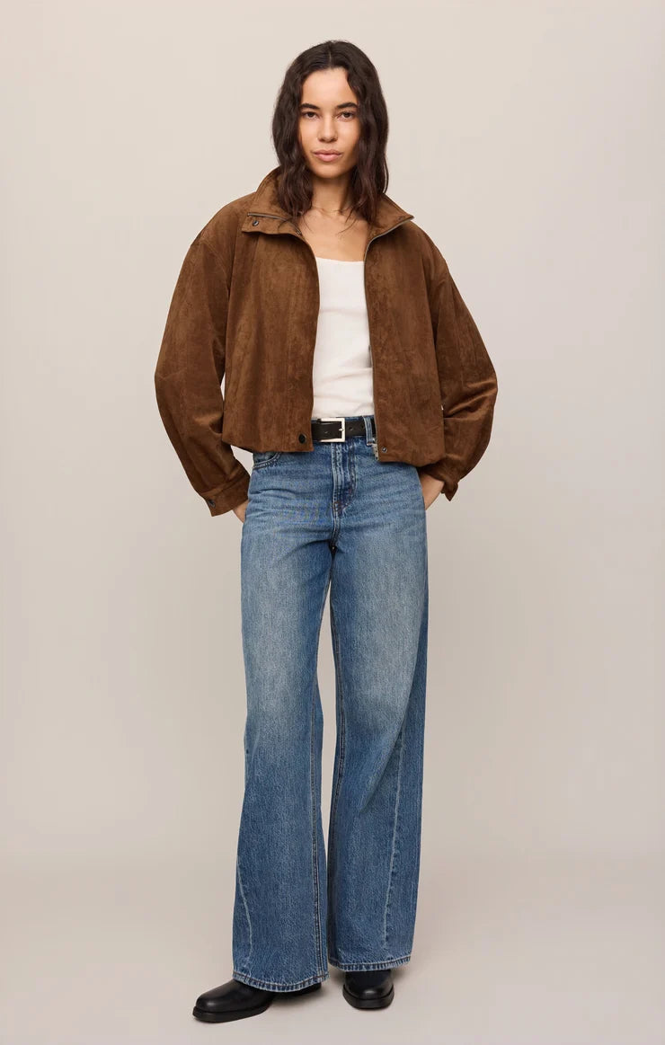 Z Supply - Corin Bubble Hem Jacket - Saddle Suede