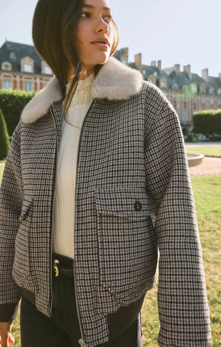 Z Supply - Tavi Plaid Bomber Jacket