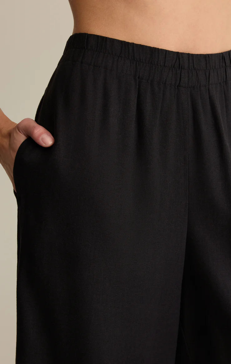 Z Supply Scout Linen Pant - Black