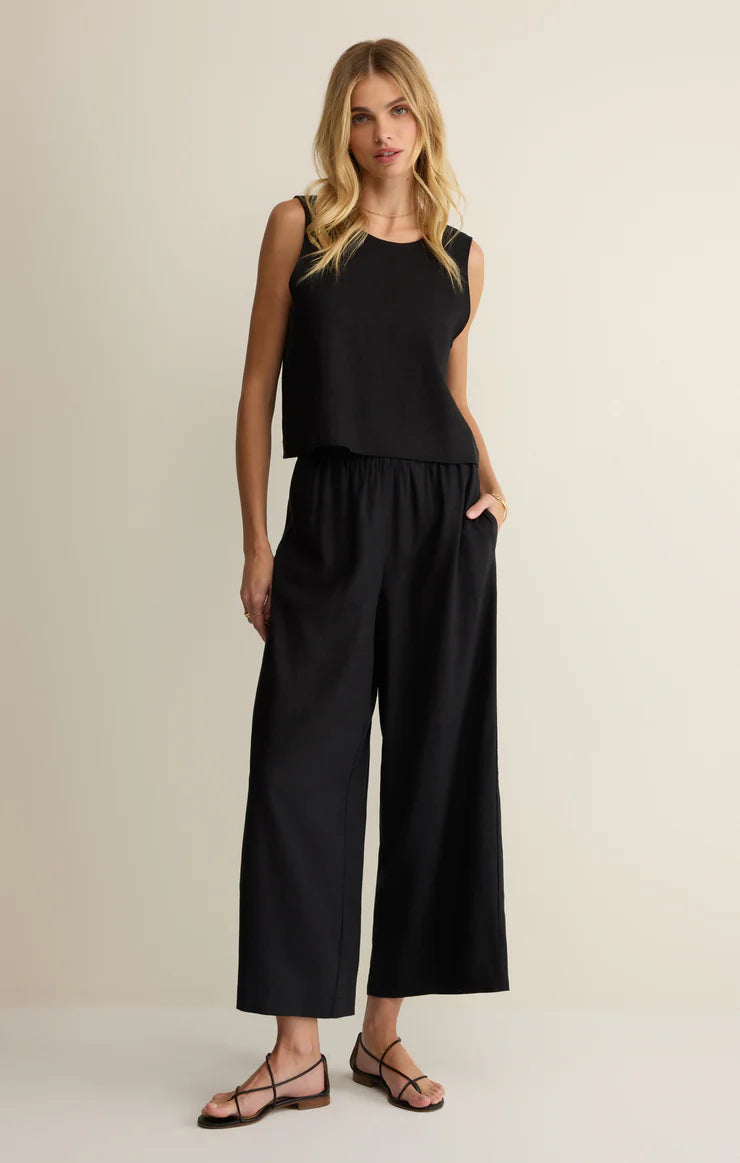 Z Supply Scout Linen Pant - Black