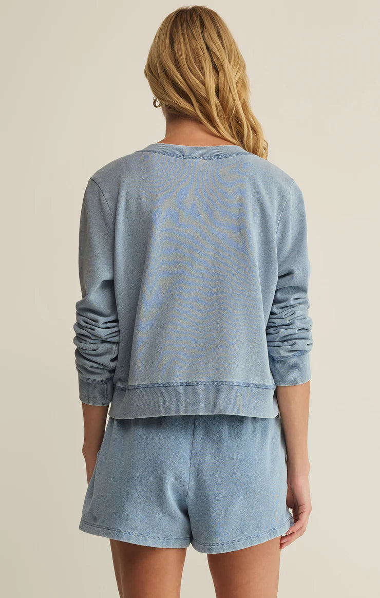 Z Supply Daily Knit Denim Cardigan - Ocean Air Indigo