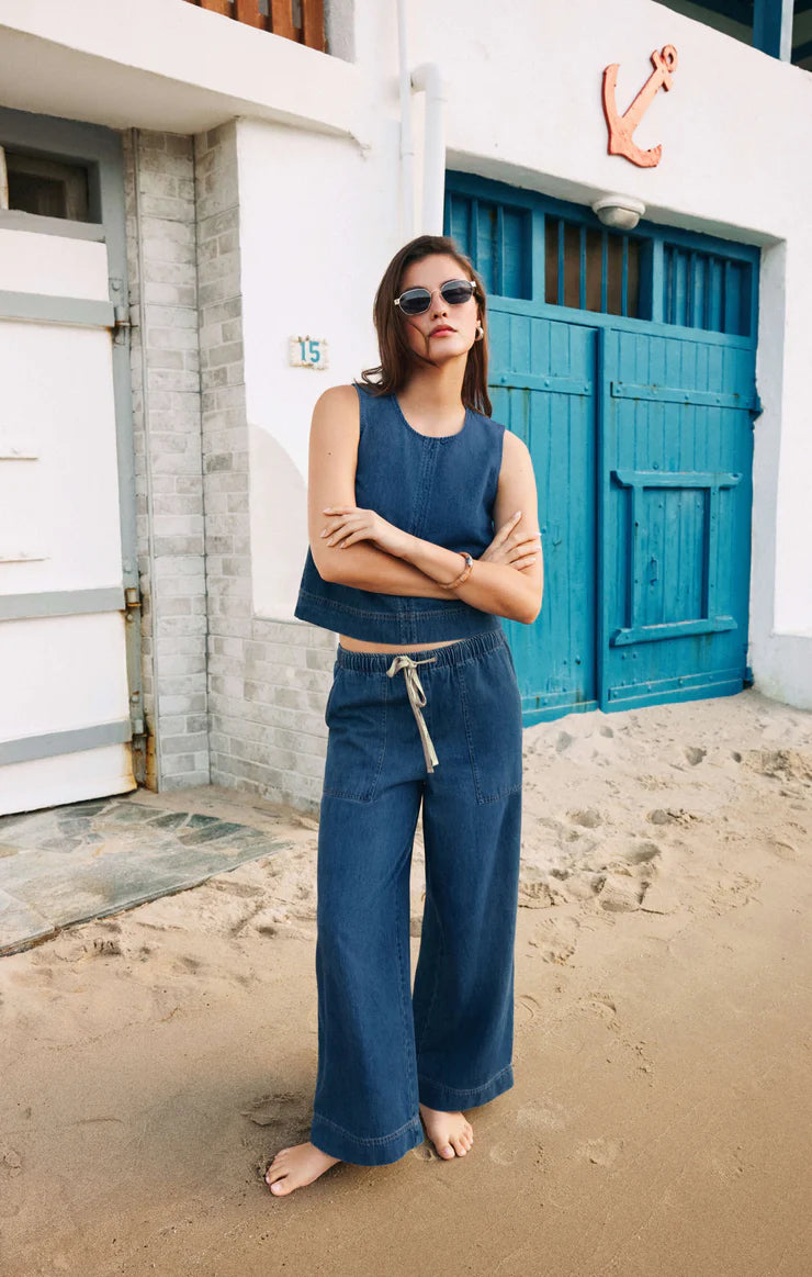 Z Supply Sun Seeker Denim Tank - Deep Water