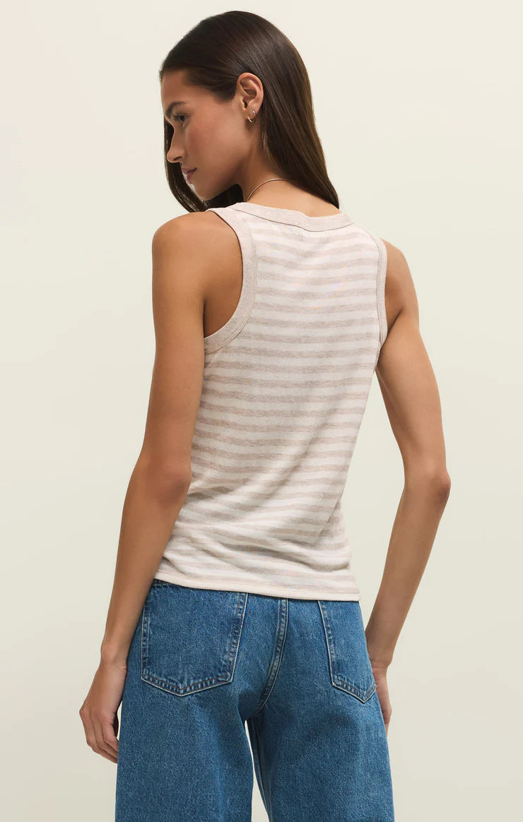 Z Supply Select Striped Tank - Natural Heather