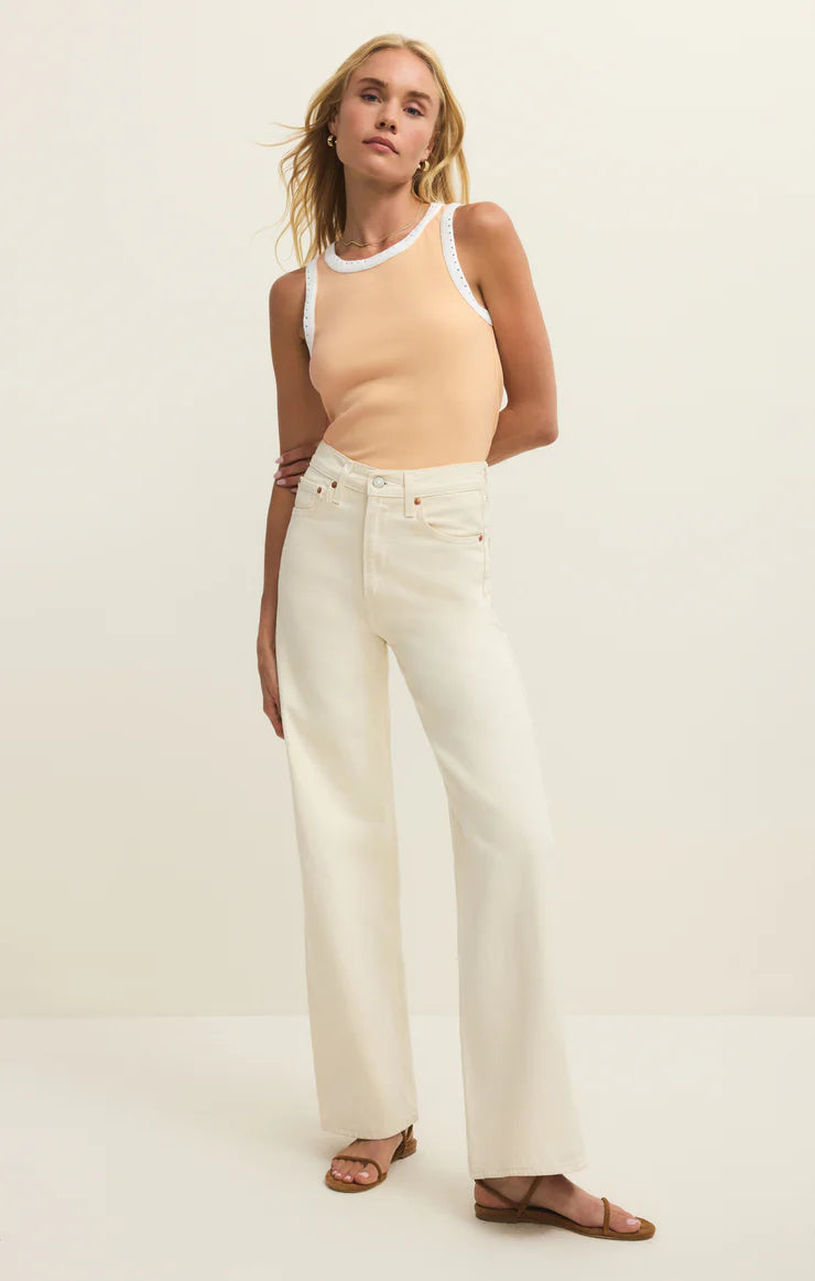 Z Supply Clarke Rib Tank - Custard