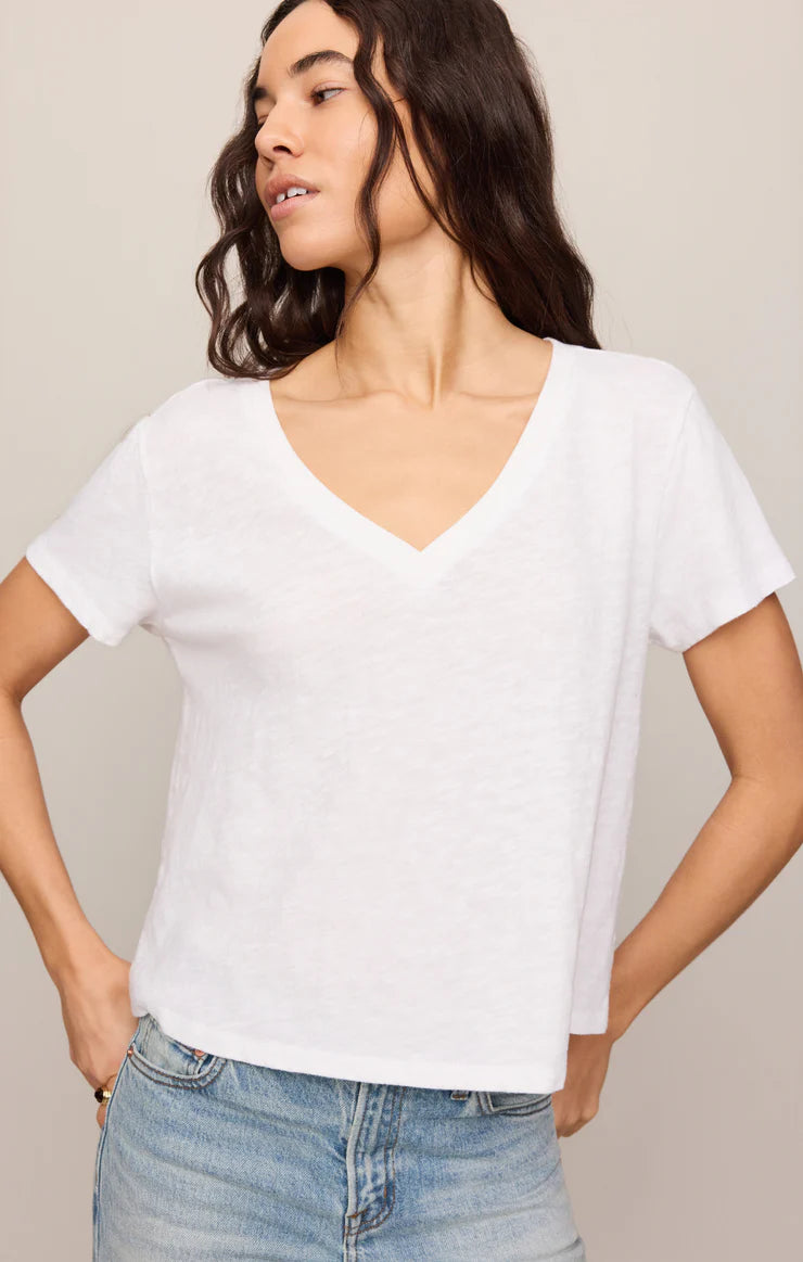 Z Supply Nomad V Neck Tee - White
