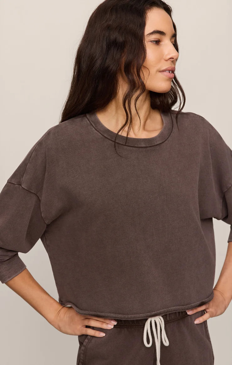 Z Supply - Circuit Sweatshirt - Dark Chocolate