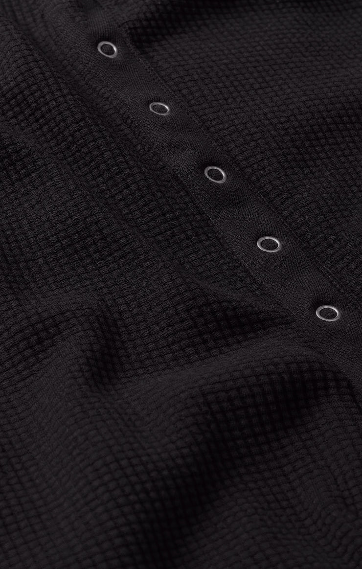 Z Supply - Albany Waffle Button Up Top - Black