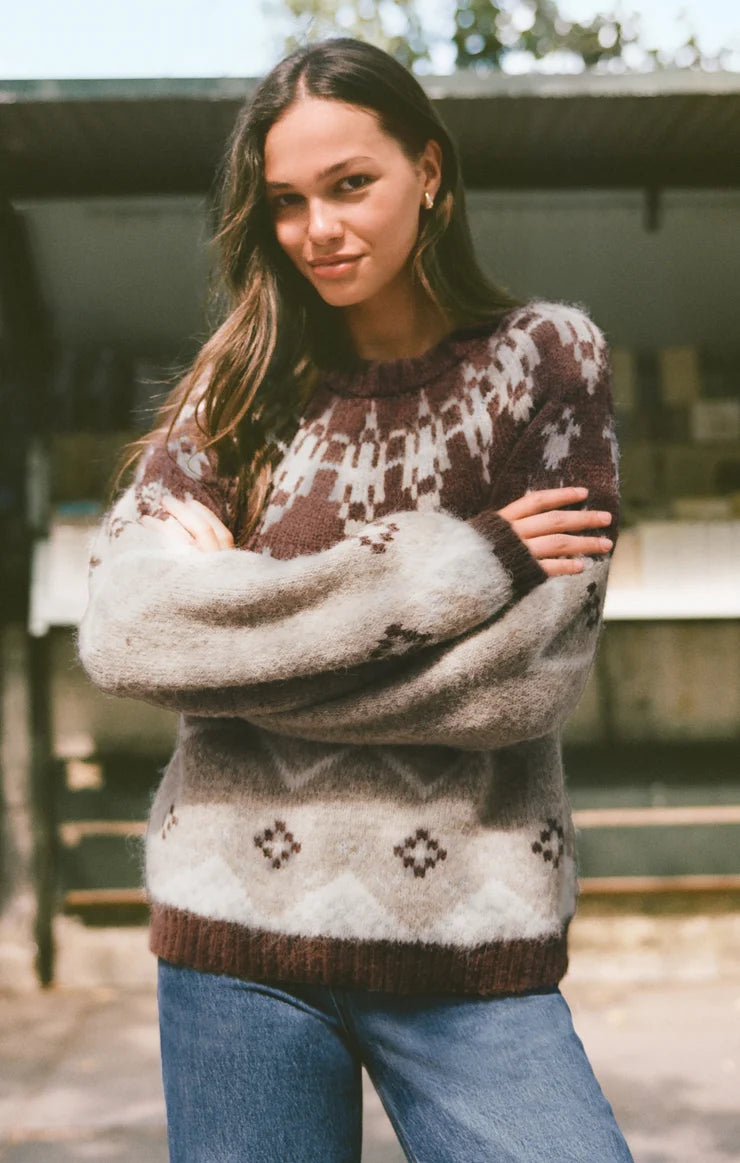 Z Supply - Laissez Faire Isle Sweater - Frosted Pearl