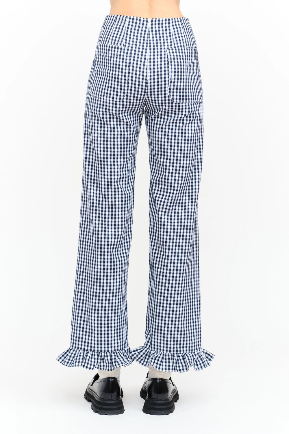 Paloma Gingham Pants - Navy