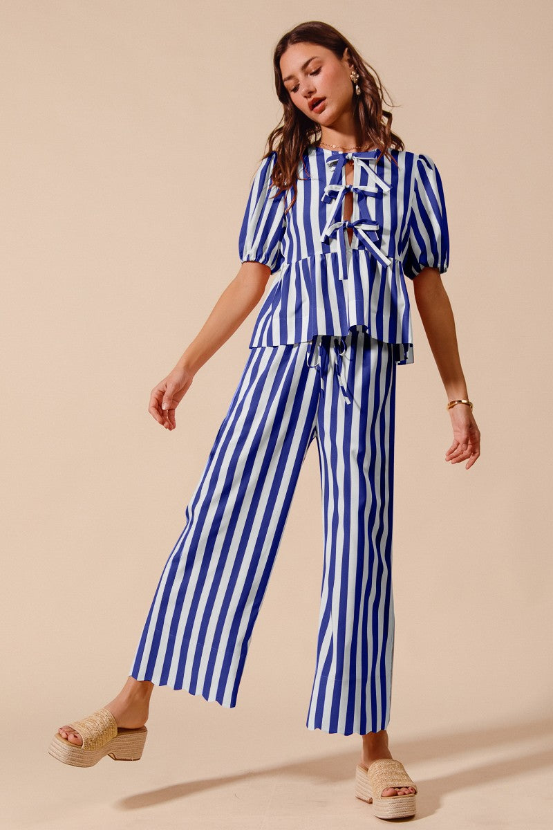 Summer of Love Striped Set - Blue