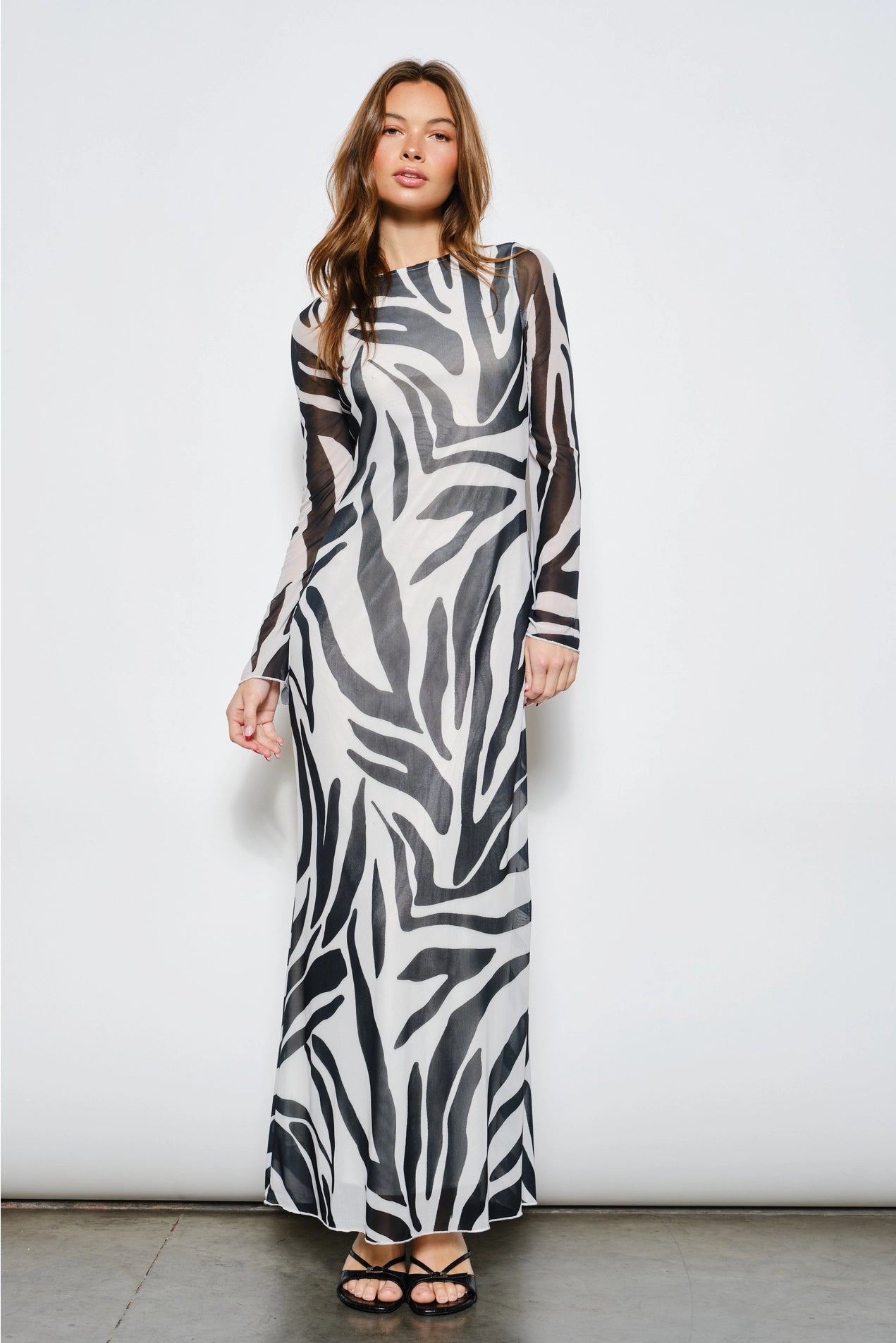 Sonia Zebra Maxi Dress S