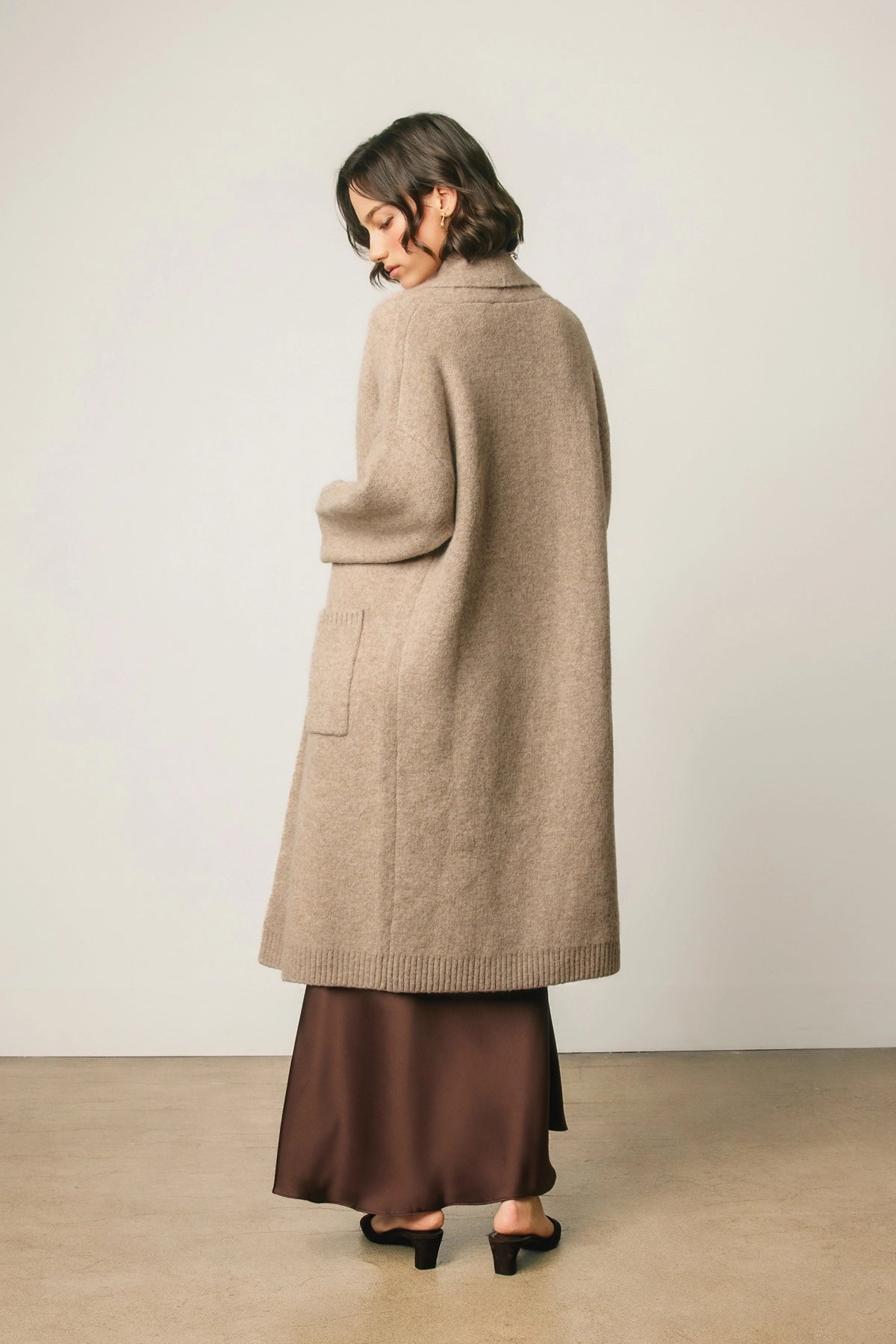 Midi Duster Cardigan - Taupe