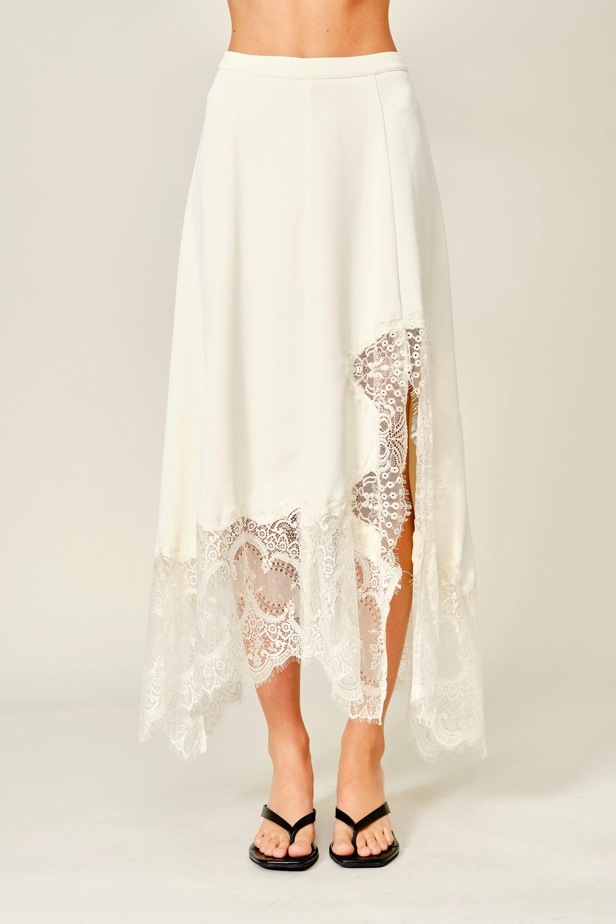 Elegant Lace Midi Skirt
