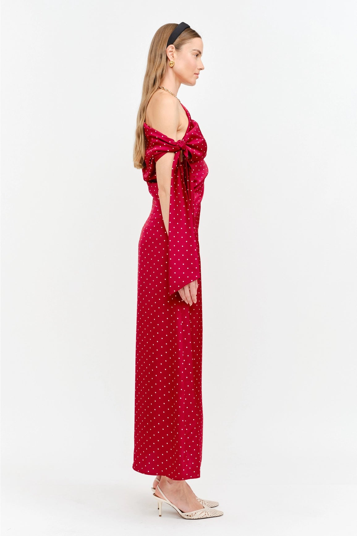Remie Maxi Dress - Red Polka Dot