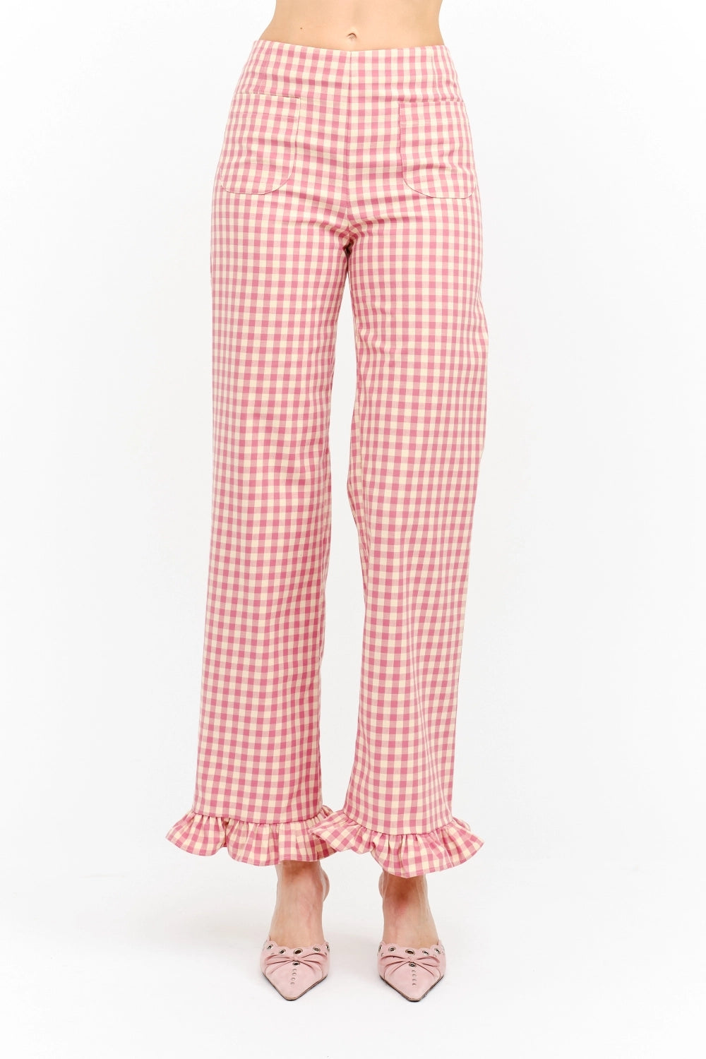Paloma Gingham Pants - Pink