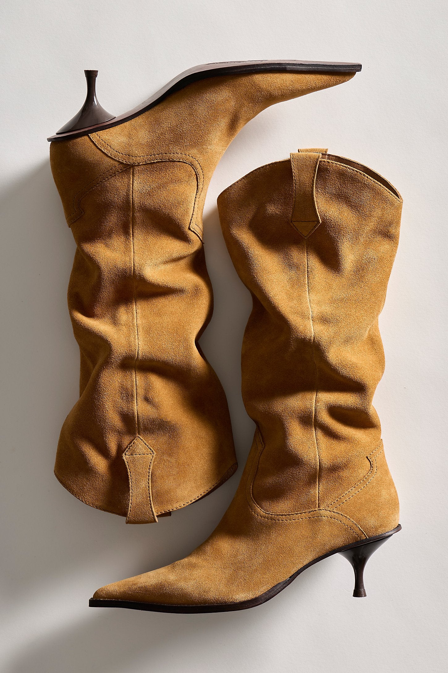Free People - Daisy Slouch Kitten Heel - Tan Suede