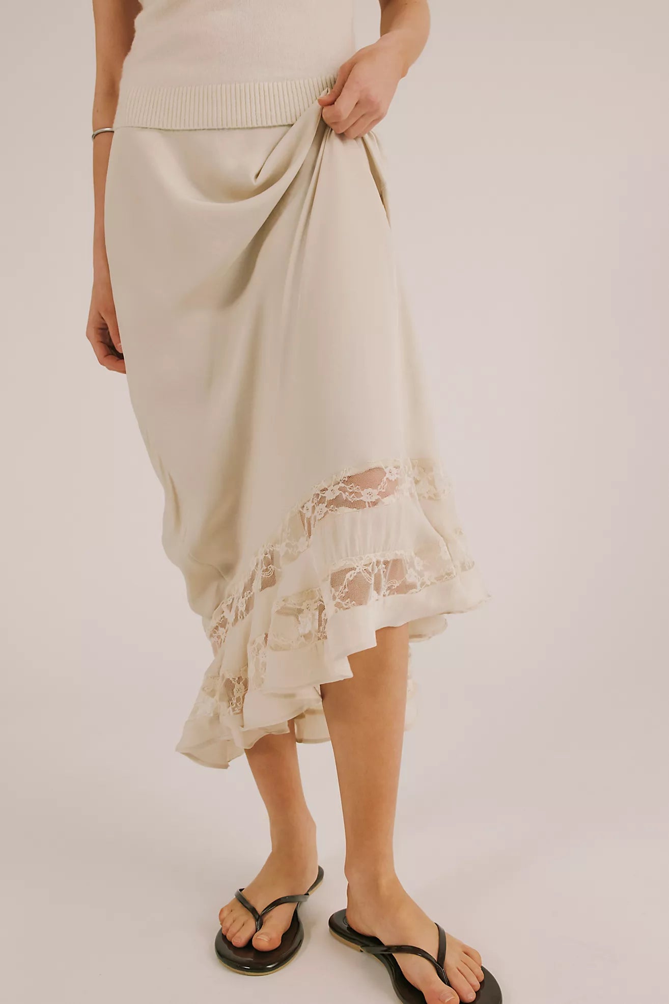 Free People - Long Lost Lover 1/2 Slip Skirt - Tea