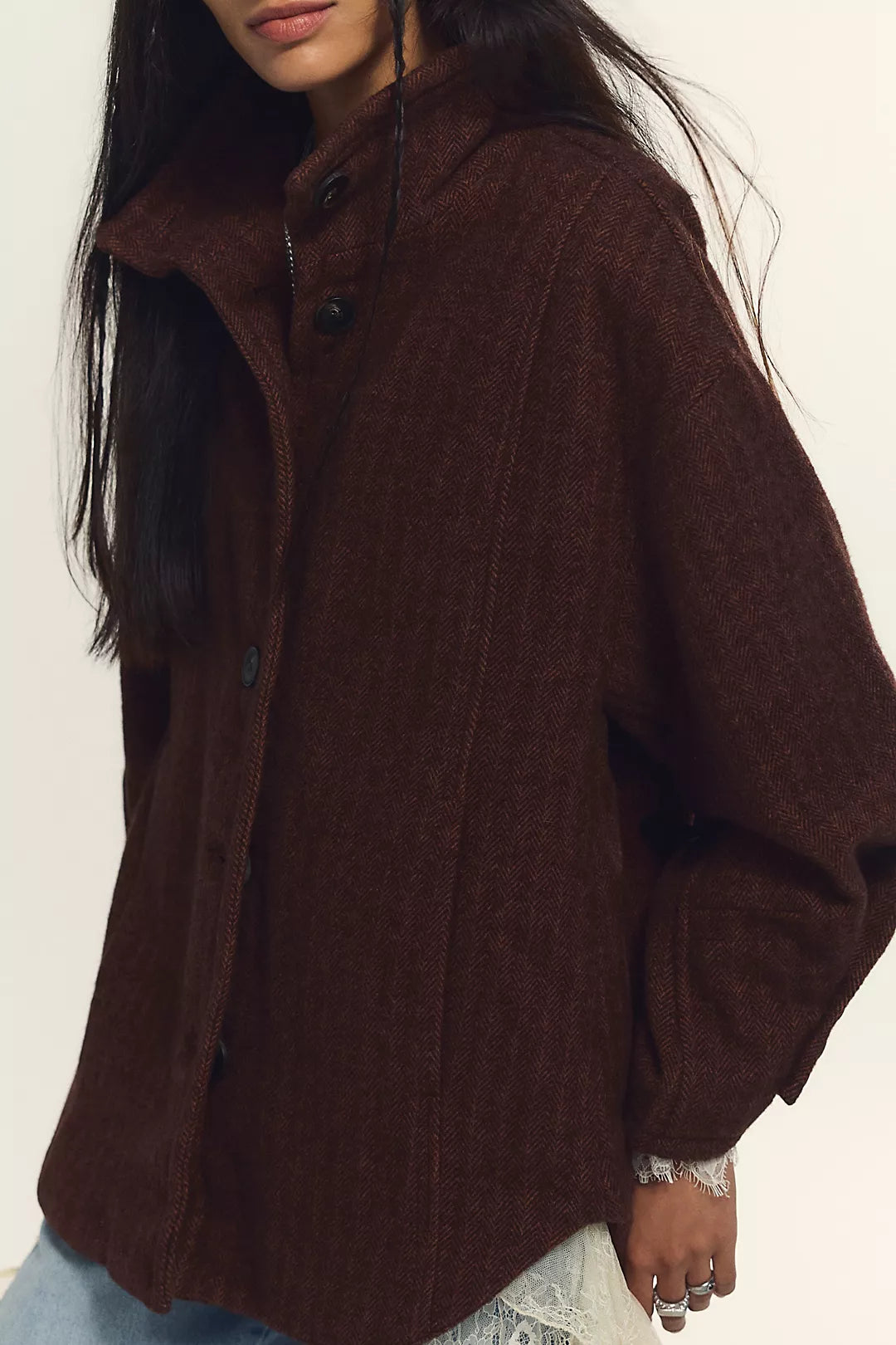 Free People - Beau Cocoon Coat - Brown Combo
