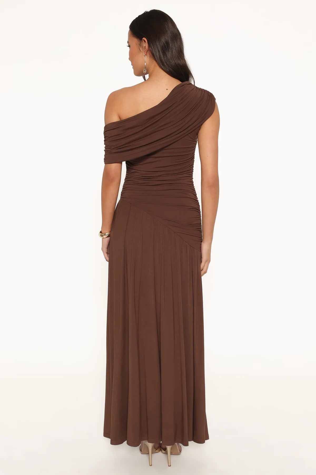 Petal & Pup - Sharmay Off Shoulder Maxi Dress - Brown