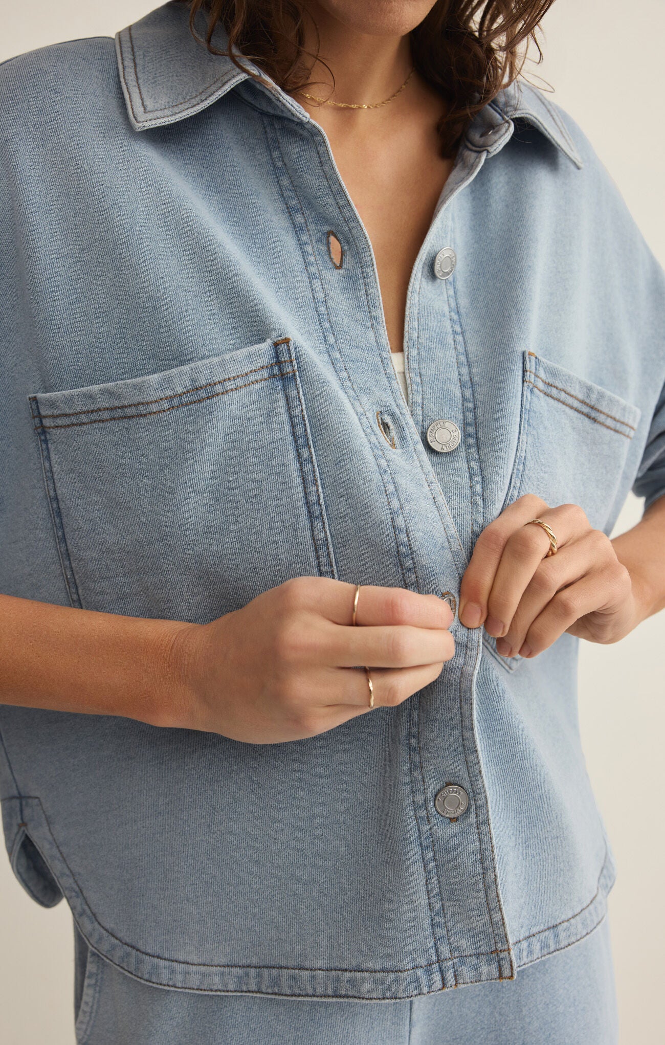 Z Supply All Day Cropped Knit Jacket - Ocean Air Indigo