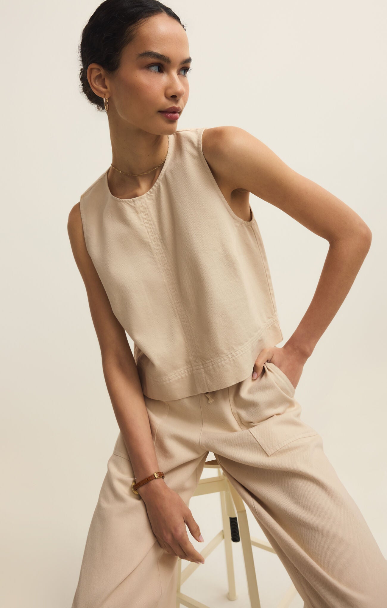 Z Supply Sun Seeker Tank - Parchment